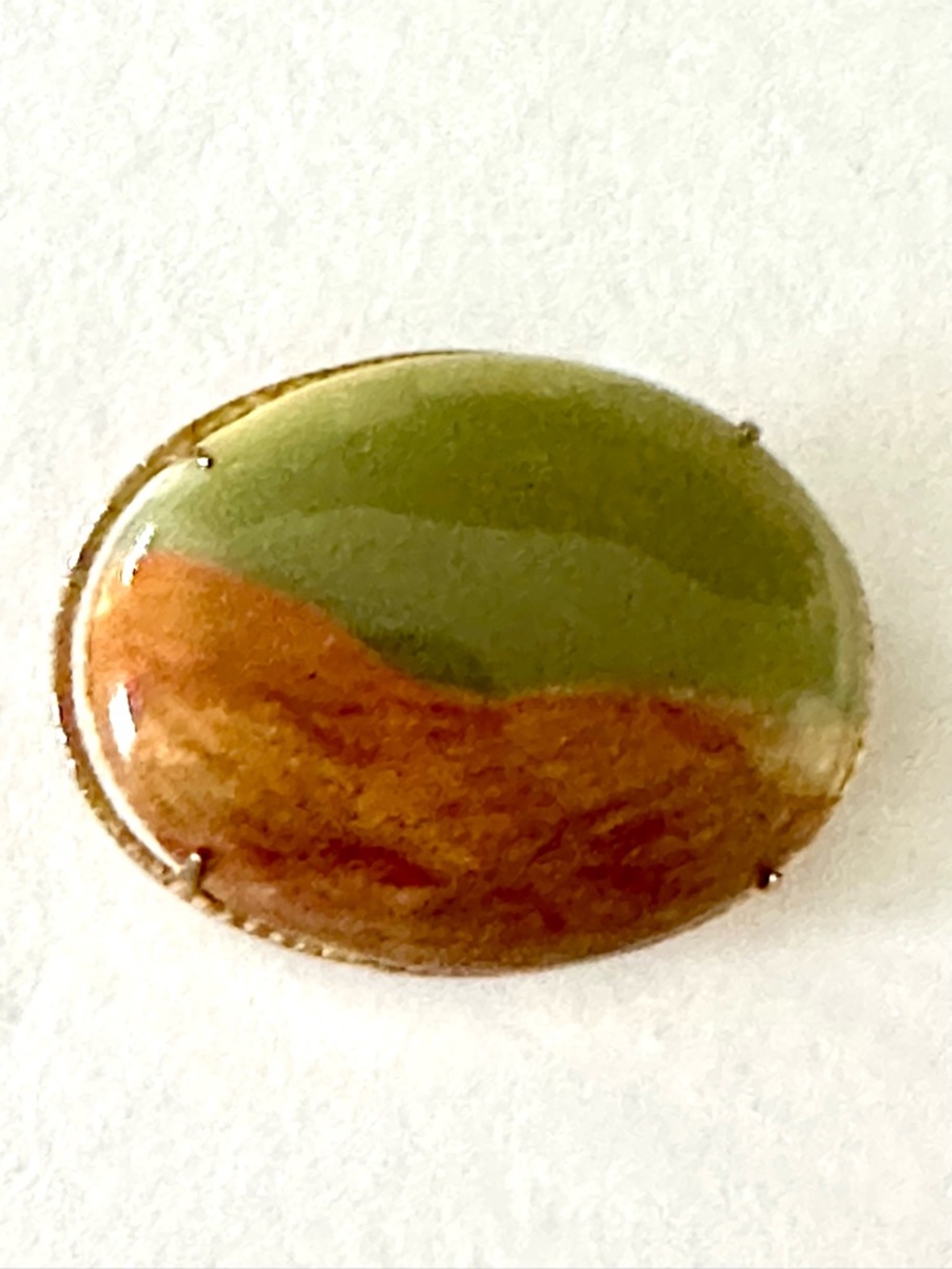 Vintage Mookaite Jasper Statement Pendant Brooch